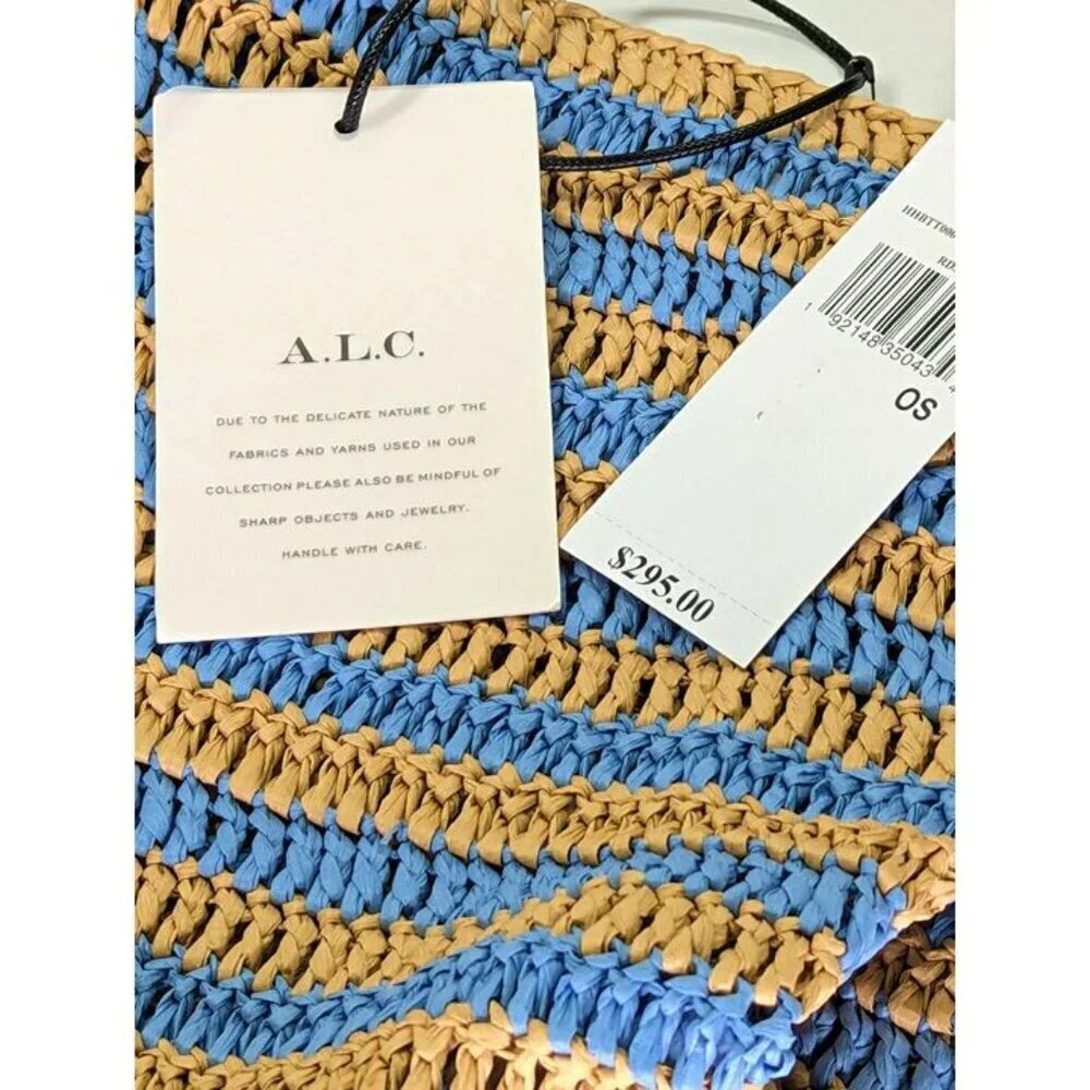 A.L.C. Parker Women's Striped Raffia Bag O/S (MSRP $295)
